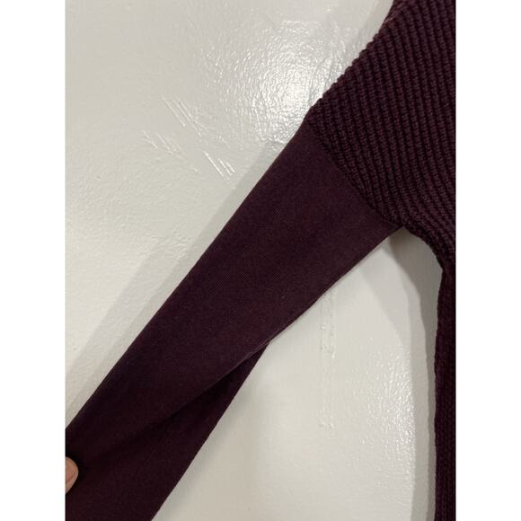 Lululemon The Sweater Life M Bamboo Cashmere Blend Yoga Athleisure Capsule Red - Picture 9 of 12